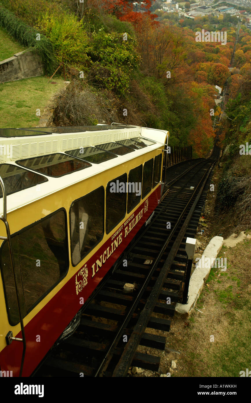 AJD54170, Chattanooga, TN, Tennessee, Lookout Mountain Incline Railway Banque D'Images