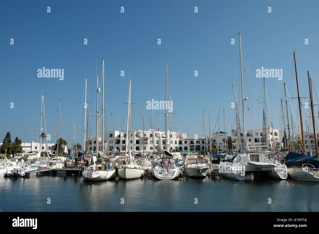 Marina Port El Kantaoui en Tunisie Banque D'Images