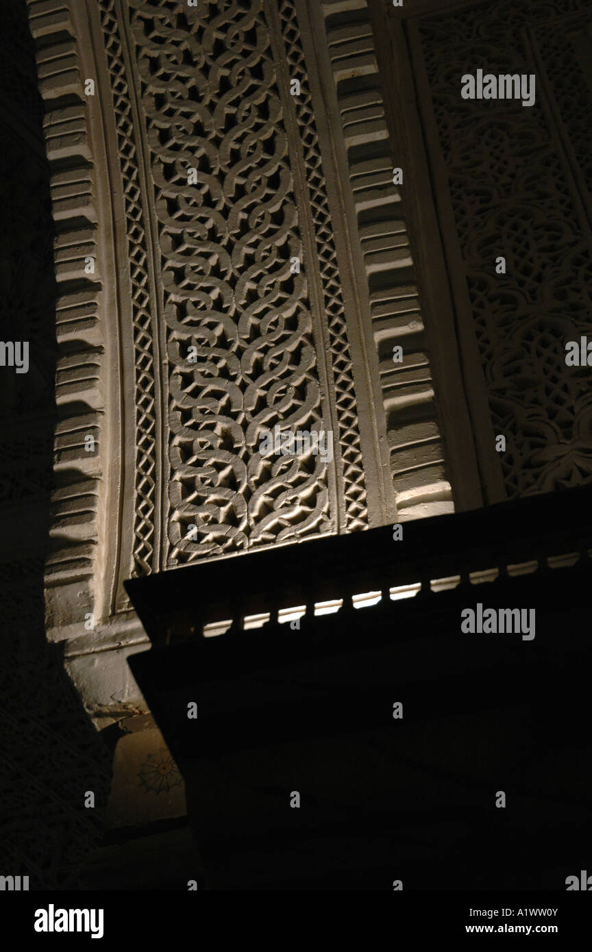 Plâtre sculpté dans le musée du Bardo à Tunis, capitale de la Tunisie Banque D'Images