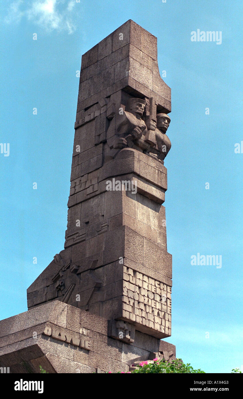 Westerplatte mémorial dédié à la première attaque de WW2 . Gdansk Pologne Banque D'Images