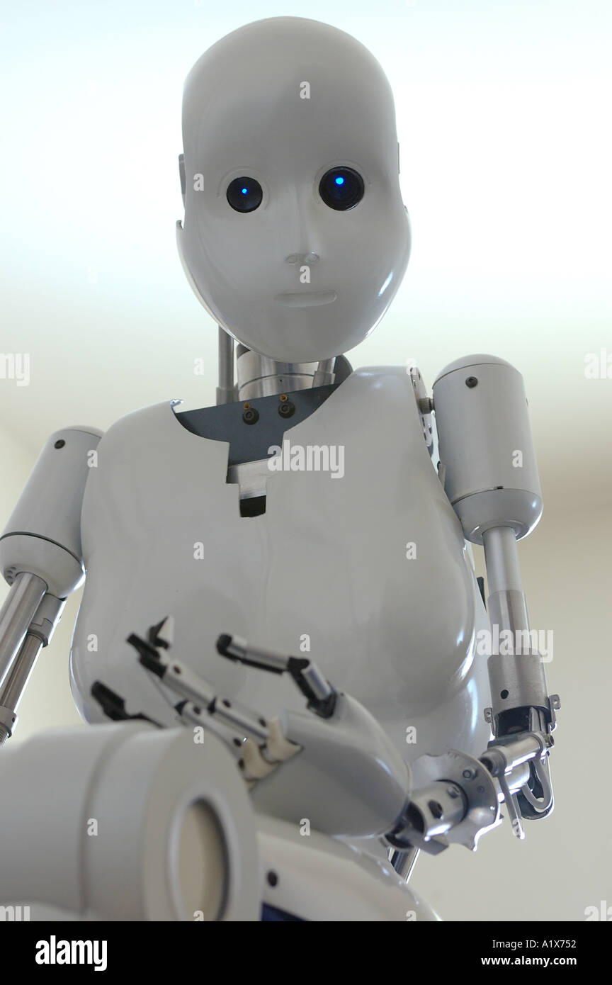 Robot humanoïde femelle robot manequin non fonctionnel Banque D'Images