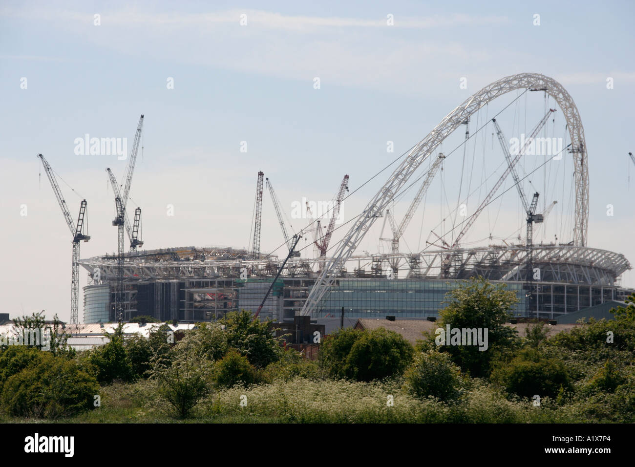 Nouveau stade de football de Wembley en construction Banque D'Images