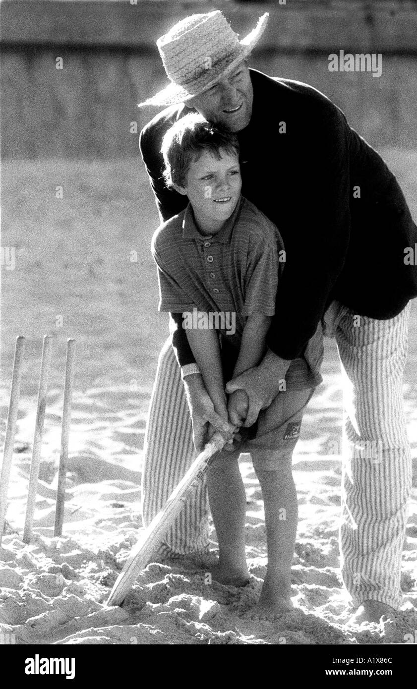 Beach cricket en Australie Banque D'Images