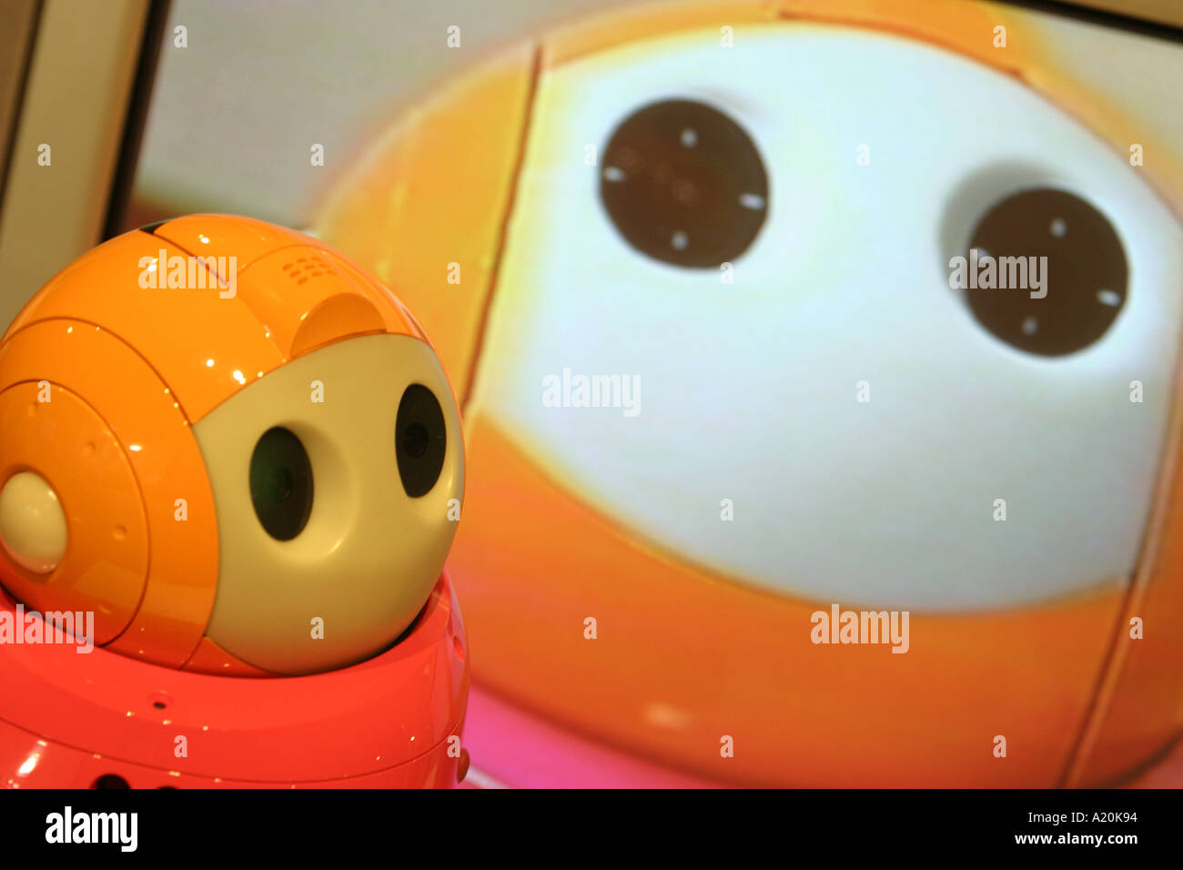 Le robot personnel PaPeRo faites par NEC Corporation, Tokyo, Japon. Banque D'Images