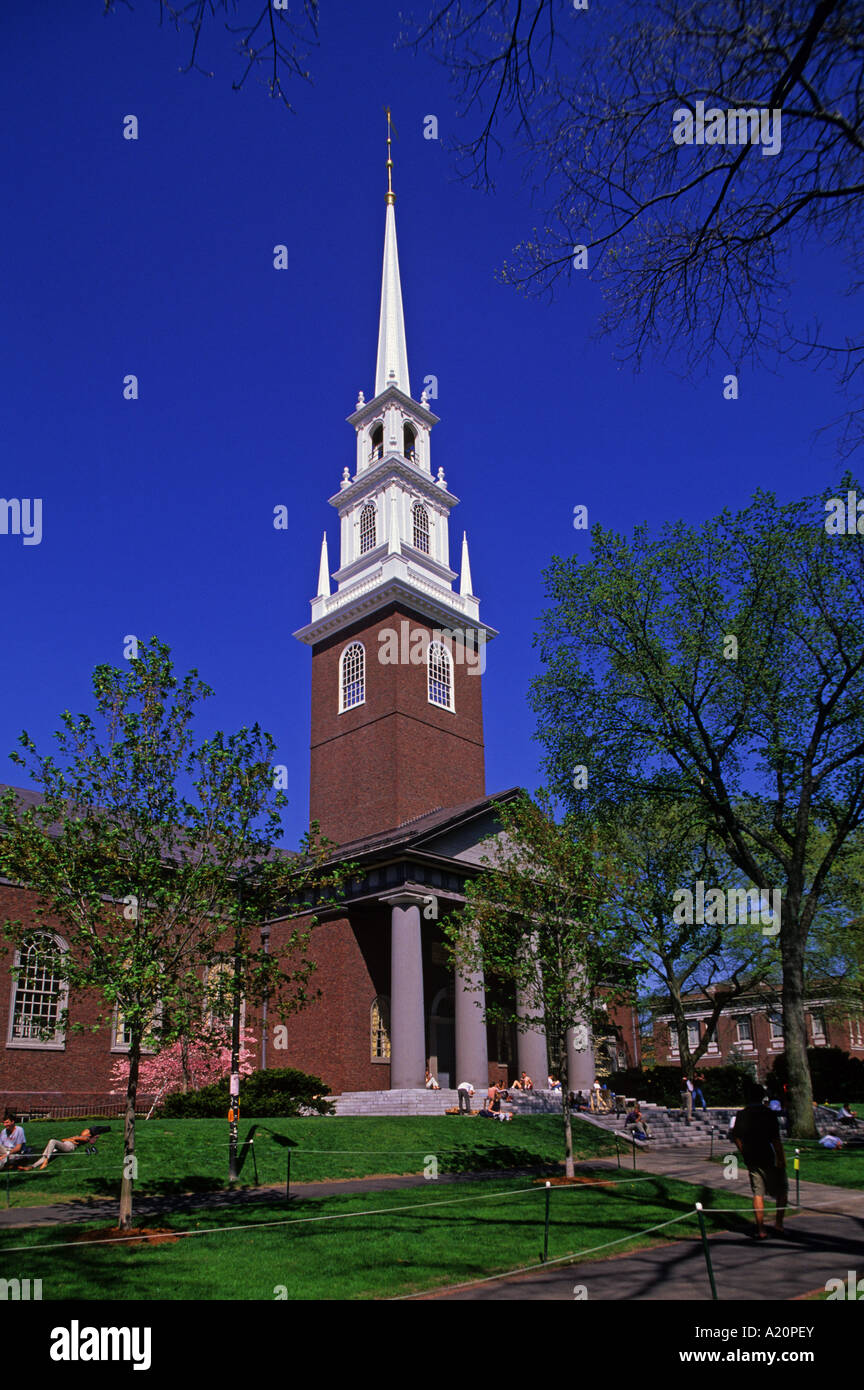 L'Église du campus de l'Université Harvard à Cambridge Banque D'Images
