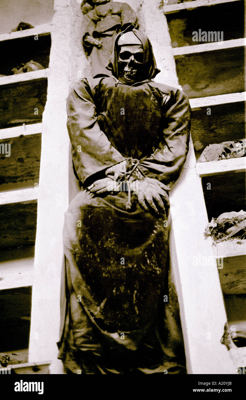Cadavre catacombes Monastère Capucin Palerme Sicile Italie Banque D'Images