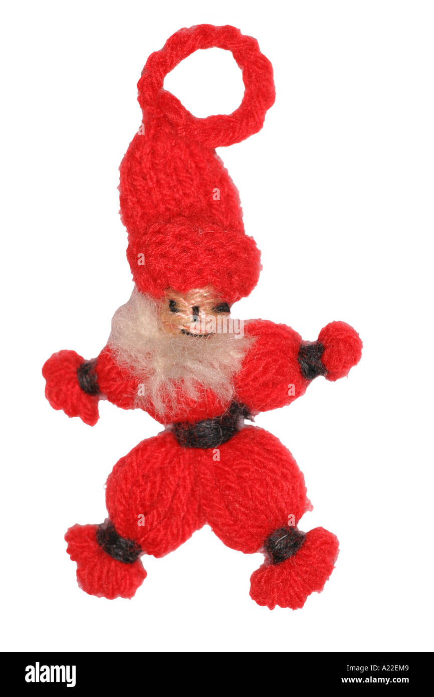 Fil fait maison Décoration de Noël Père Noël Banque D'Images