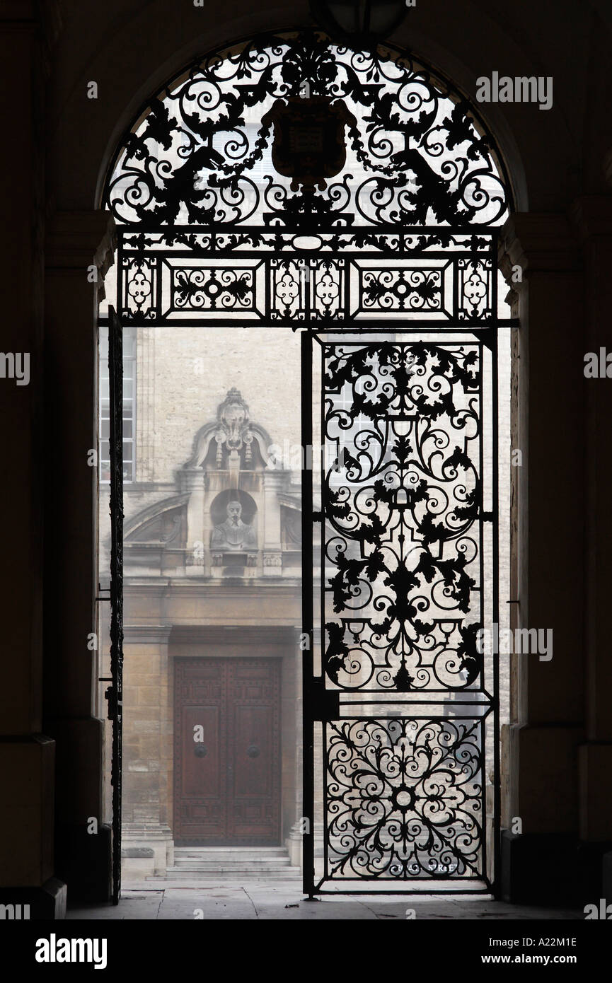 Porte en fer forgé retour d'Oxford Sheldonian Banque D'Images