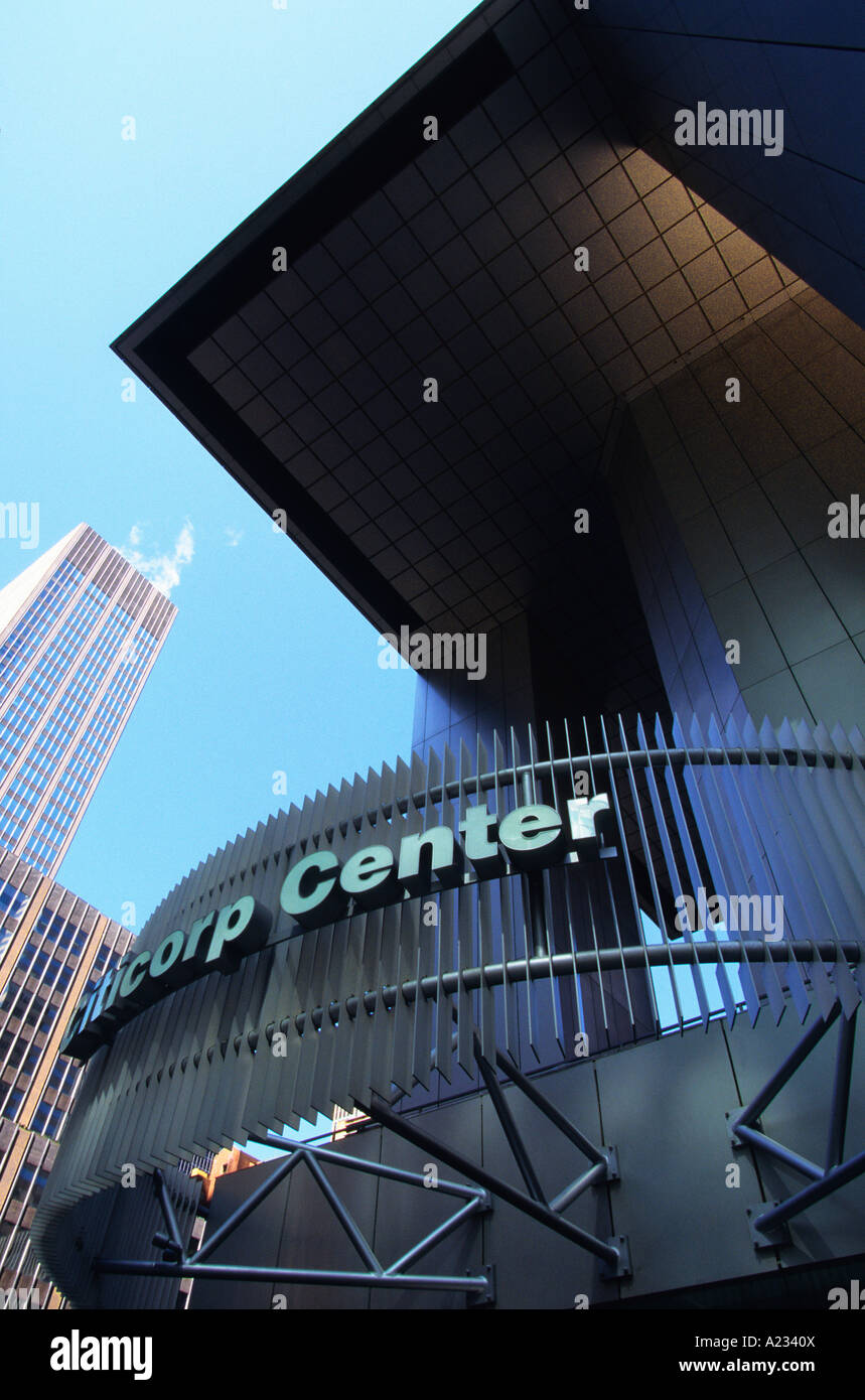 New York City le Citicorp Center Building à Midtown Manhattan, aujourd'hui Citigroup Building, (Citibank), (CITI). Gratte-ciel 601 Lexington Avenue. ÉTATS-UNIS Banque D'Images