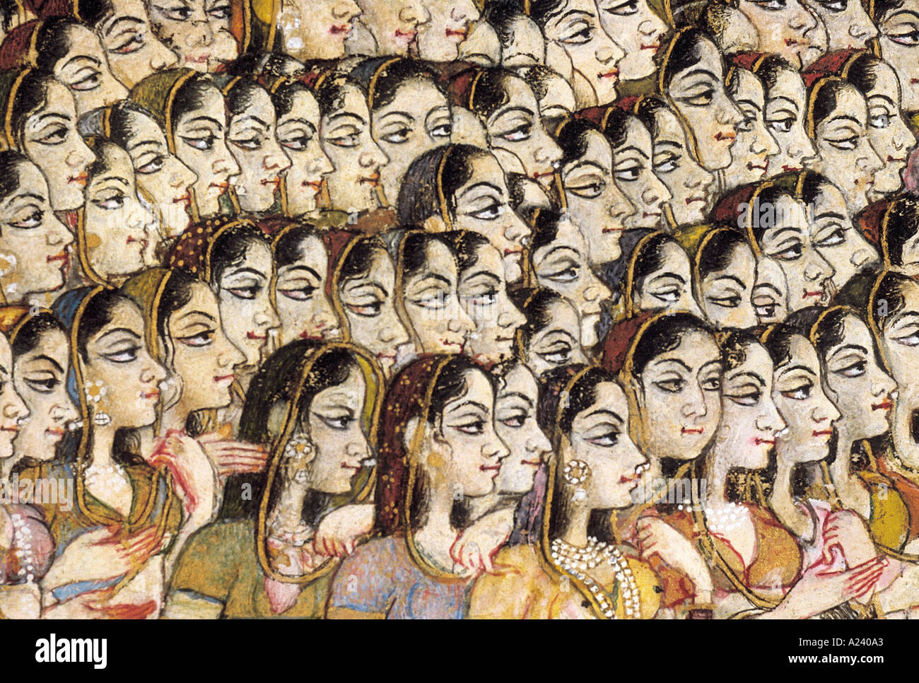 Krishna ascenseurs Mont Govardhan. Kishnagarh, Rajasthan, Inde. En date du : 1780 A.D. Banque D'Images