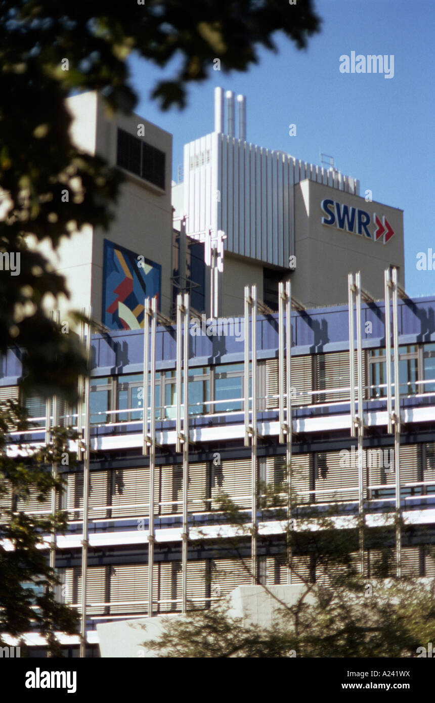 Bâtiment de la société de radiodiffusion Südwestdeutscher Rundfunk SWR de Stuttgart Allemagne Banque D'Images