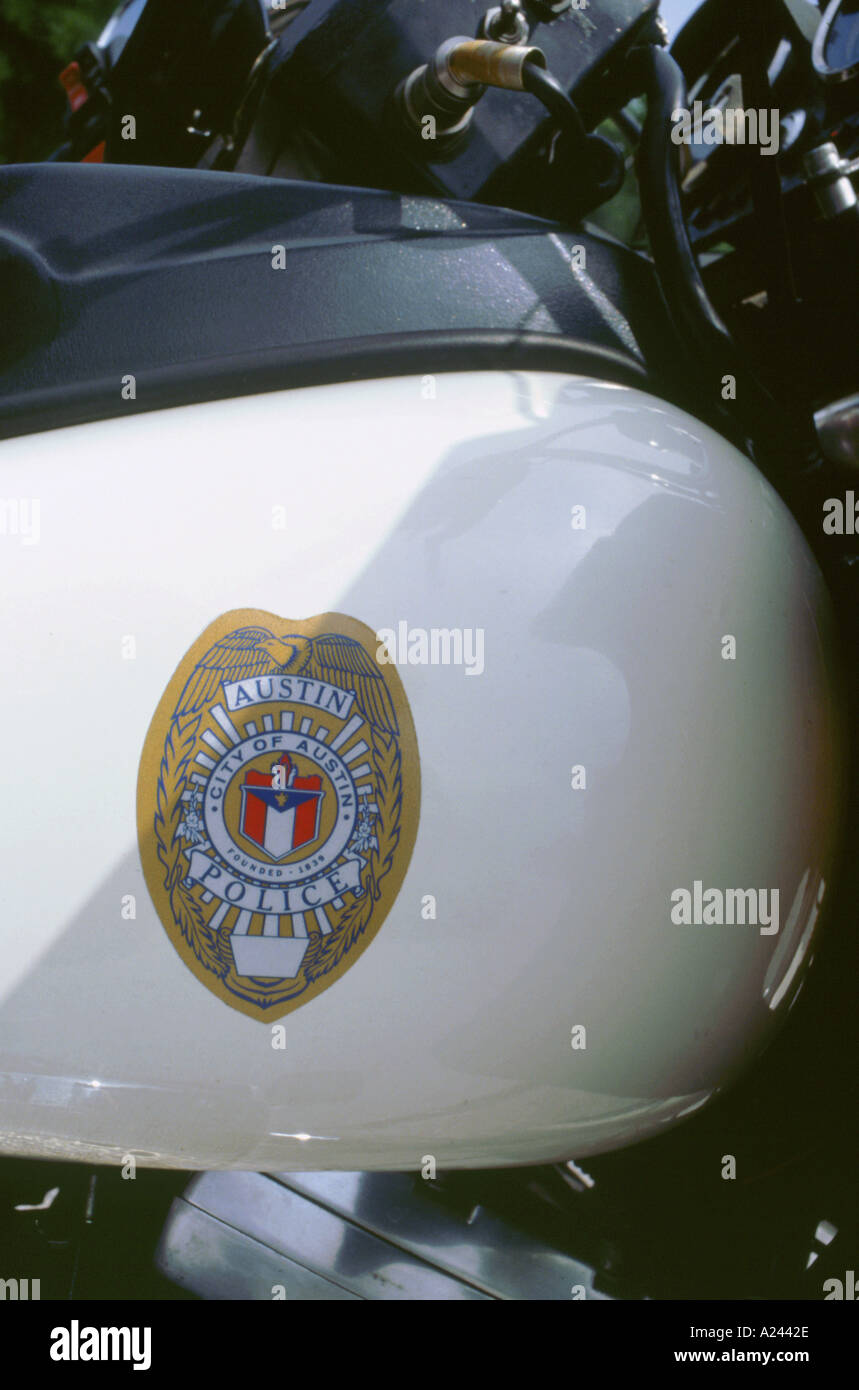 Ville d'Austin au Texas logo Police bike Banque D'Images