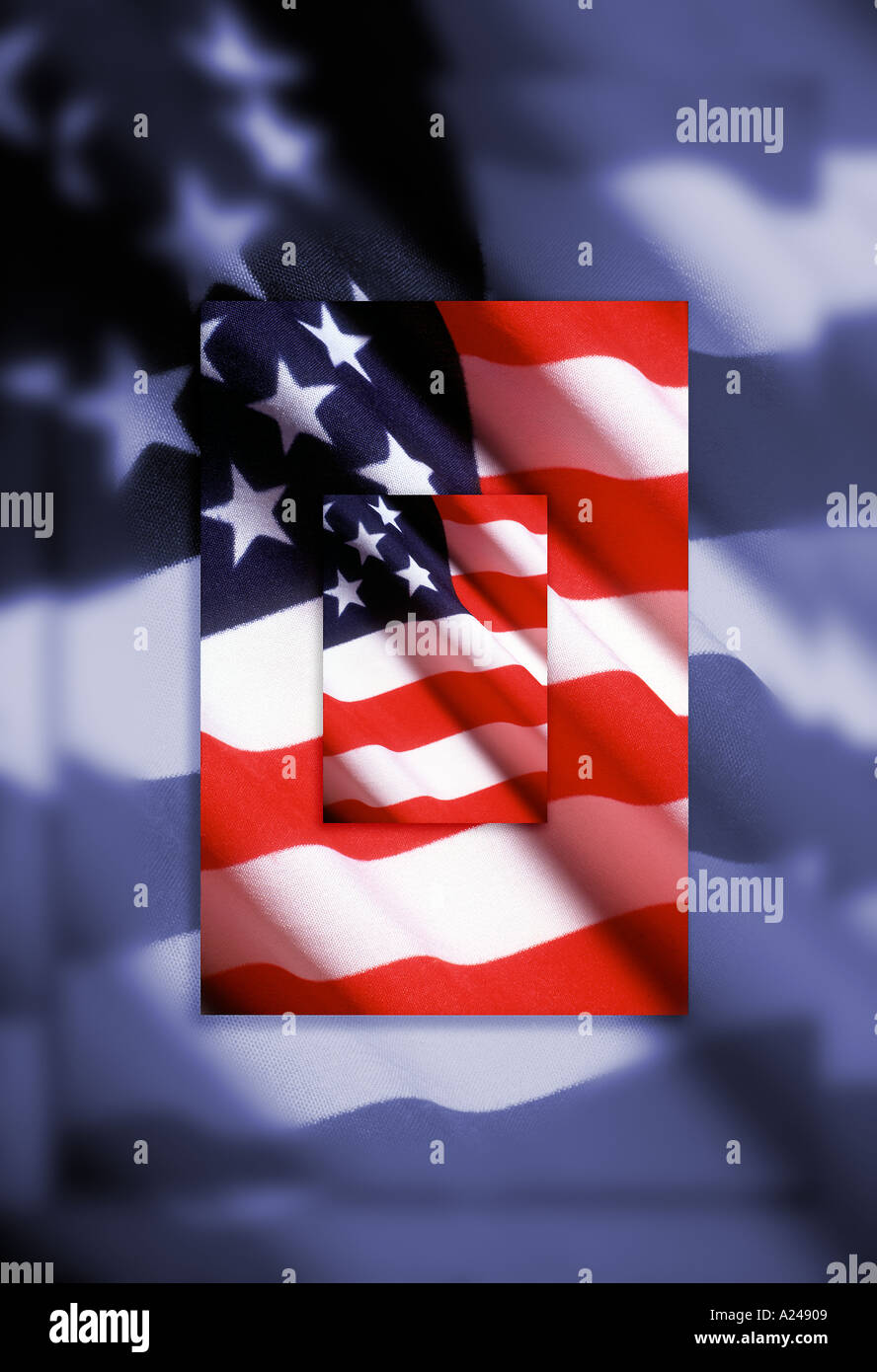North American Flag Stars Stripes anglais Abstract Banque D'Images