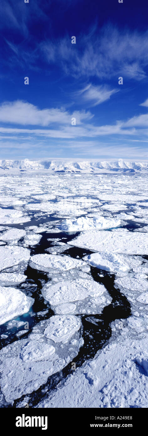 Vue panoramique de l'Antarctique Larsen Ice Shelf antarctique de la mer de Weddell Banque D'Images