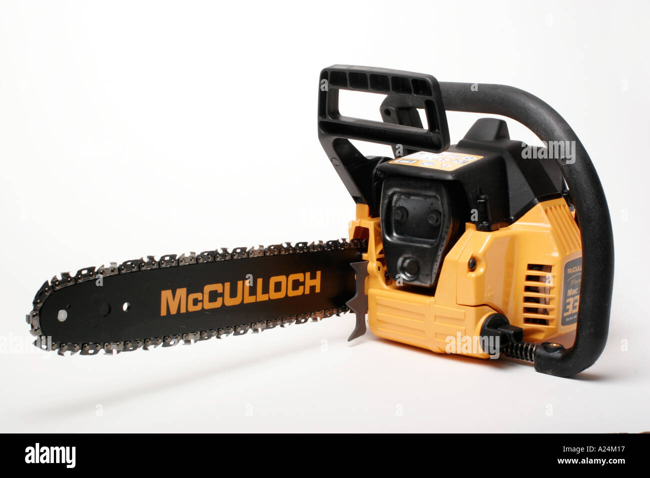 Scie à chaîne à essence Essence Banque D'Images