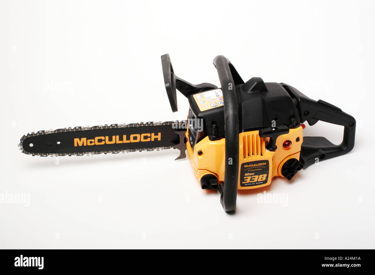 Scie à chaîne à essence Essence Banque D'Images