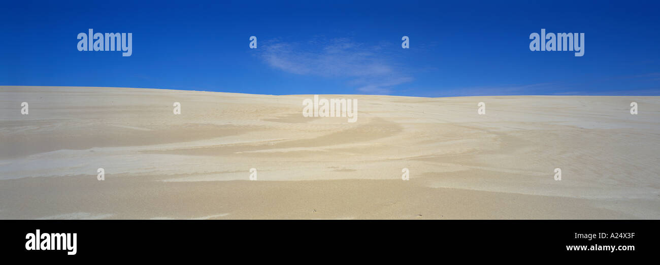 Panorama de l'exploitation des sables bitumineux de l'ouest de la Tasmanie Henty dunes Banque D'Images