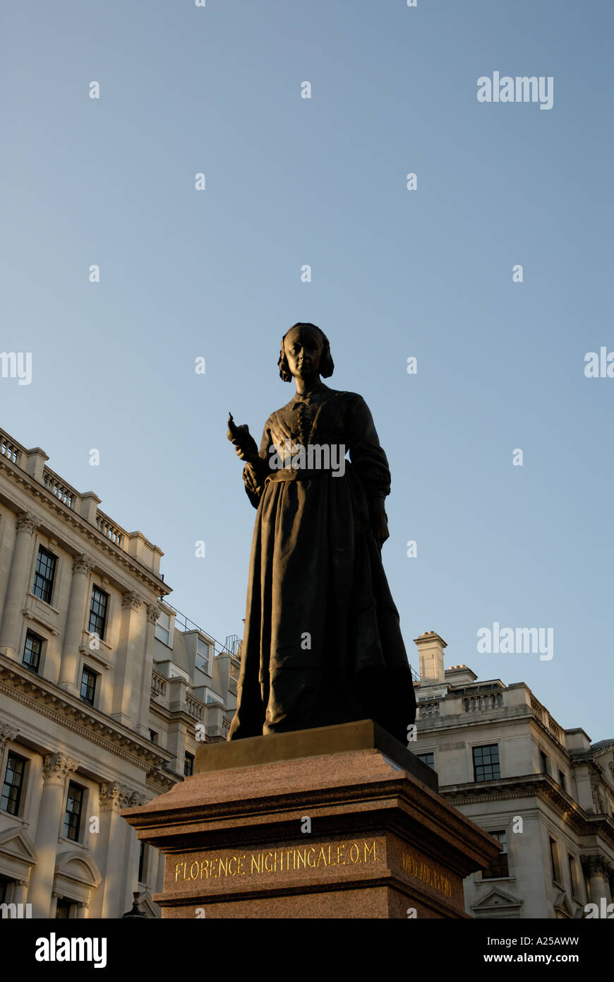 Florence Nightingale de Crimée, statue, Londres, UK Banque D'Images