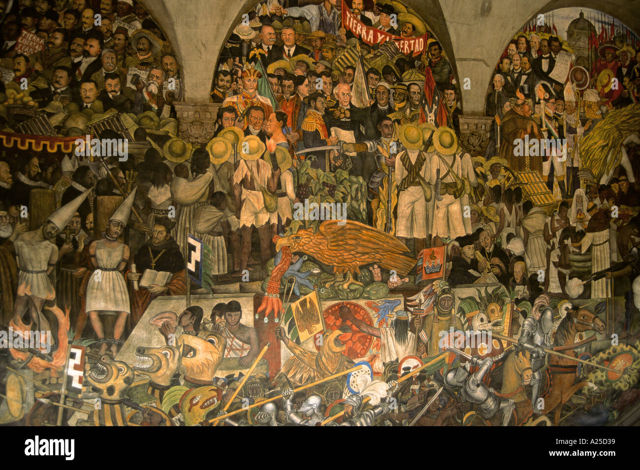 Peinture murale de Diego Rivera Banque D'Images