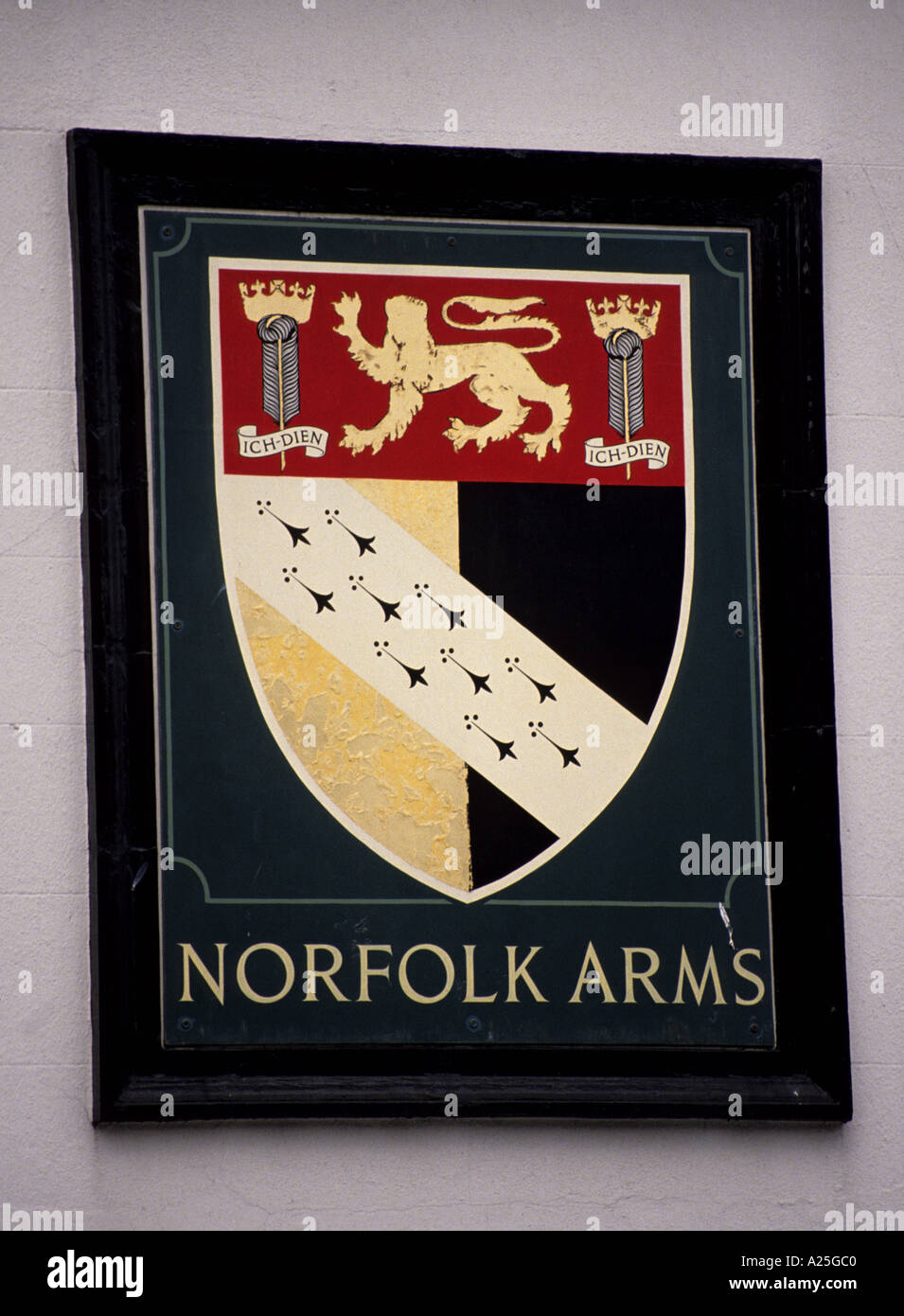 La Norfolk Arms enseigne de pub - Worthing, West Sussex Banque D'Images