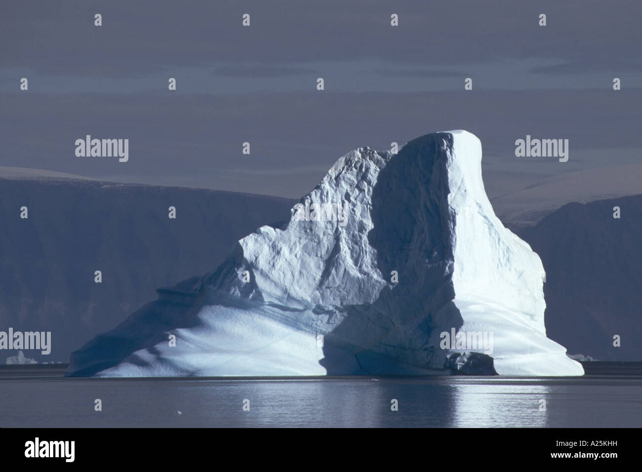 Iceberg à Kejser Franz Joseph Fjord, le Groenland, l'Est du Groenland, Groenland Nationalpark, Tunu Banque D'Images