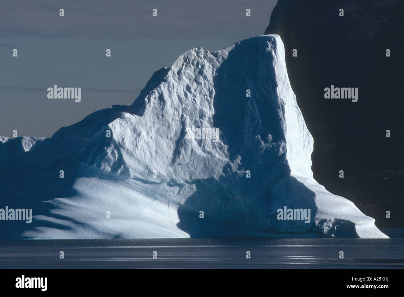 Iceberg à Kejser Franz Joseph Fjord, le Groenland, l'Est du Groenland, Groenland Nationalpark, Tunu Banque D'Images