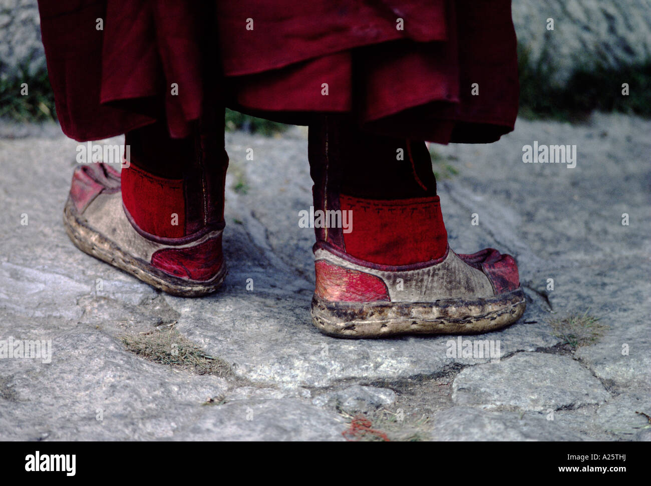 Bottes tibétaine Lhassa au Tibet Photo Stock - Alamy