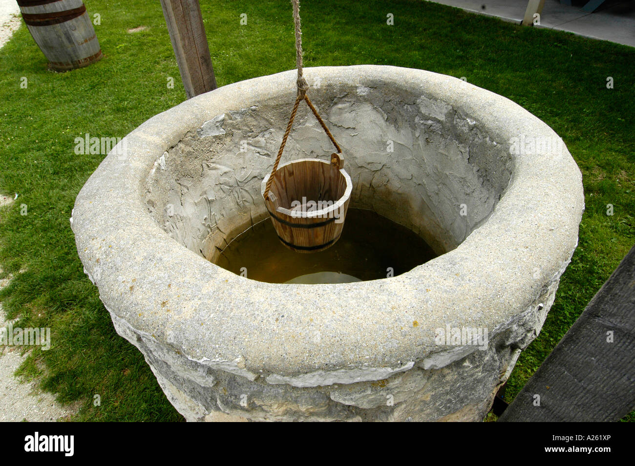 Vieille eau bien utilisés au début de l'American Farm life pour l'obtention de l'eau Banque D'Images