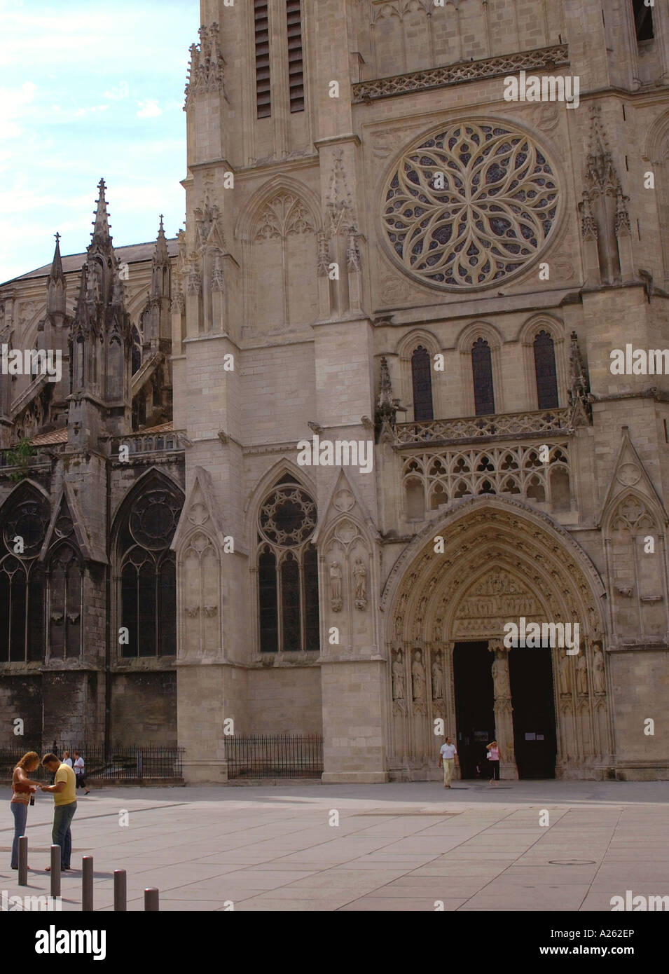 Vue caractéristique de la cathédrale Saint André Bordeaux Aquitaine Sud Ouest France Europe Banque D'Images