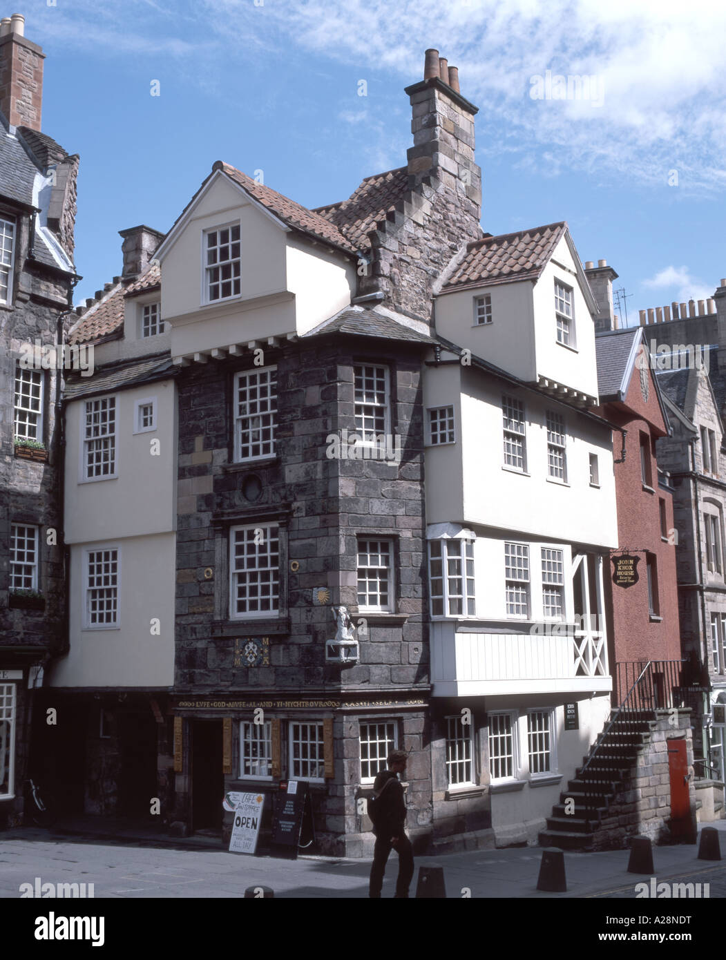 Maison de ville médiévale de John Knox, Royal Mile, Edinburgh, Lothian, Ecosse, Royaume-Uni Banque D'Images