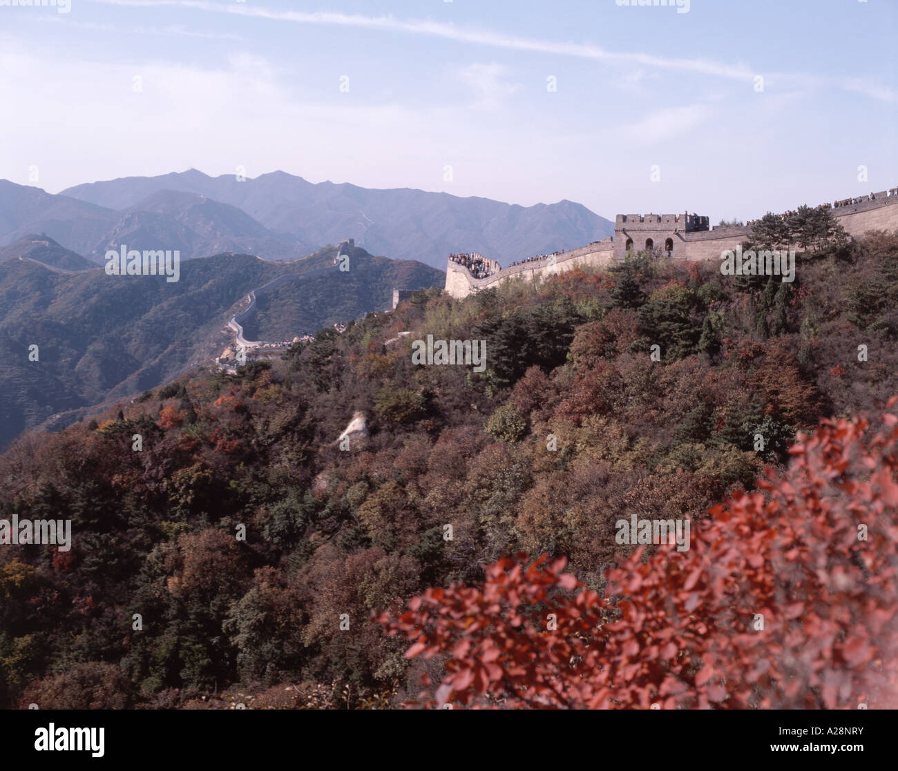 La Grande Muraille de Chine (Wanli Changcheng), Badaling, Beijing et au nord-est, la Chine Banque D'Images