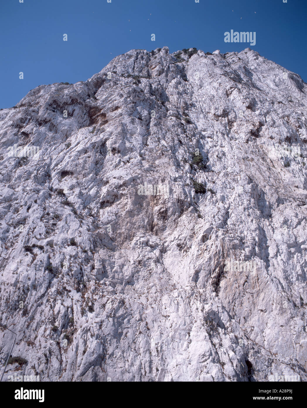 La partie supérieure du Rocher de Gibraltar, Gibraltar Banque D'Images