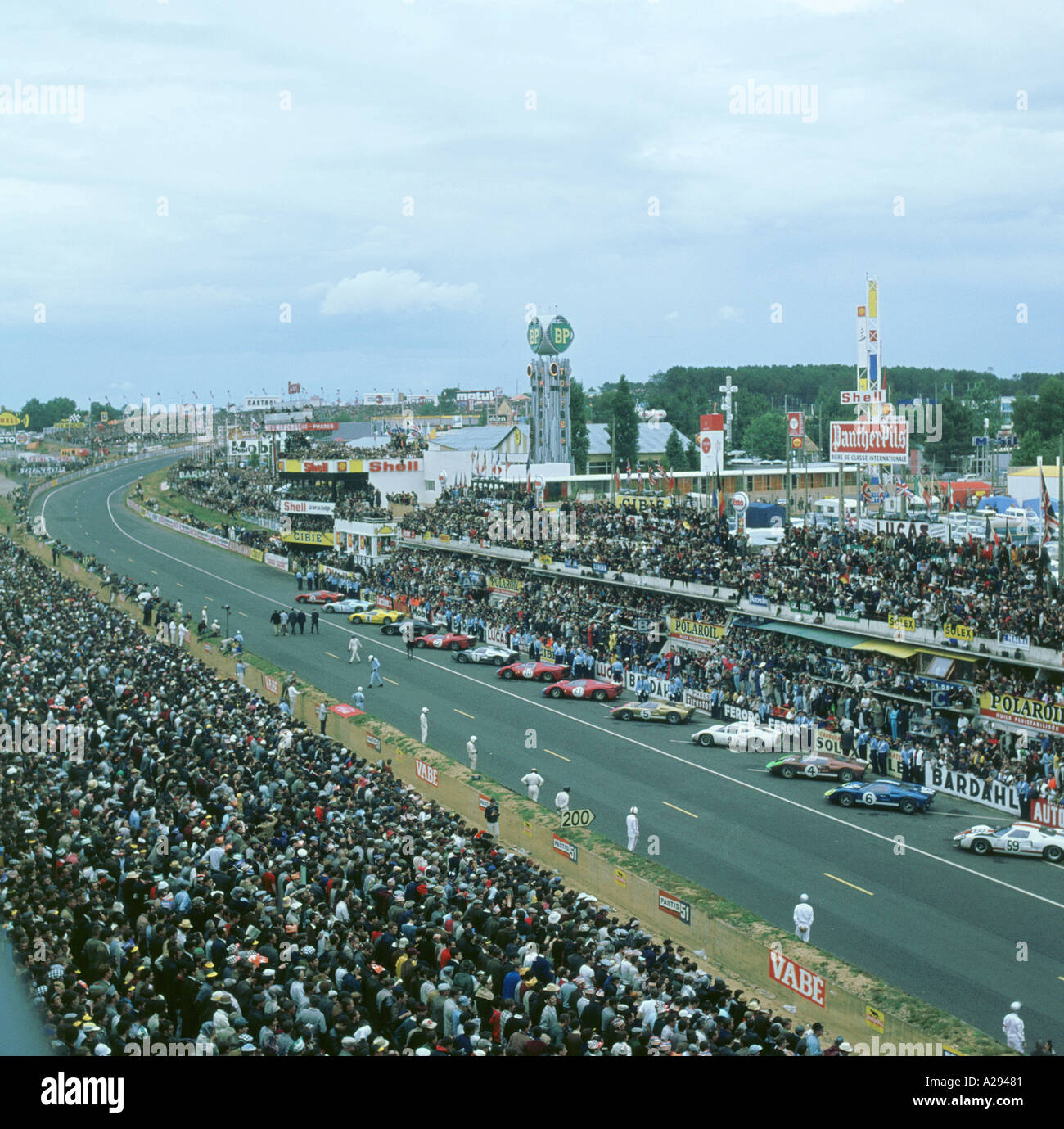 Démarrer Le Mans 1966 Banque D'Images