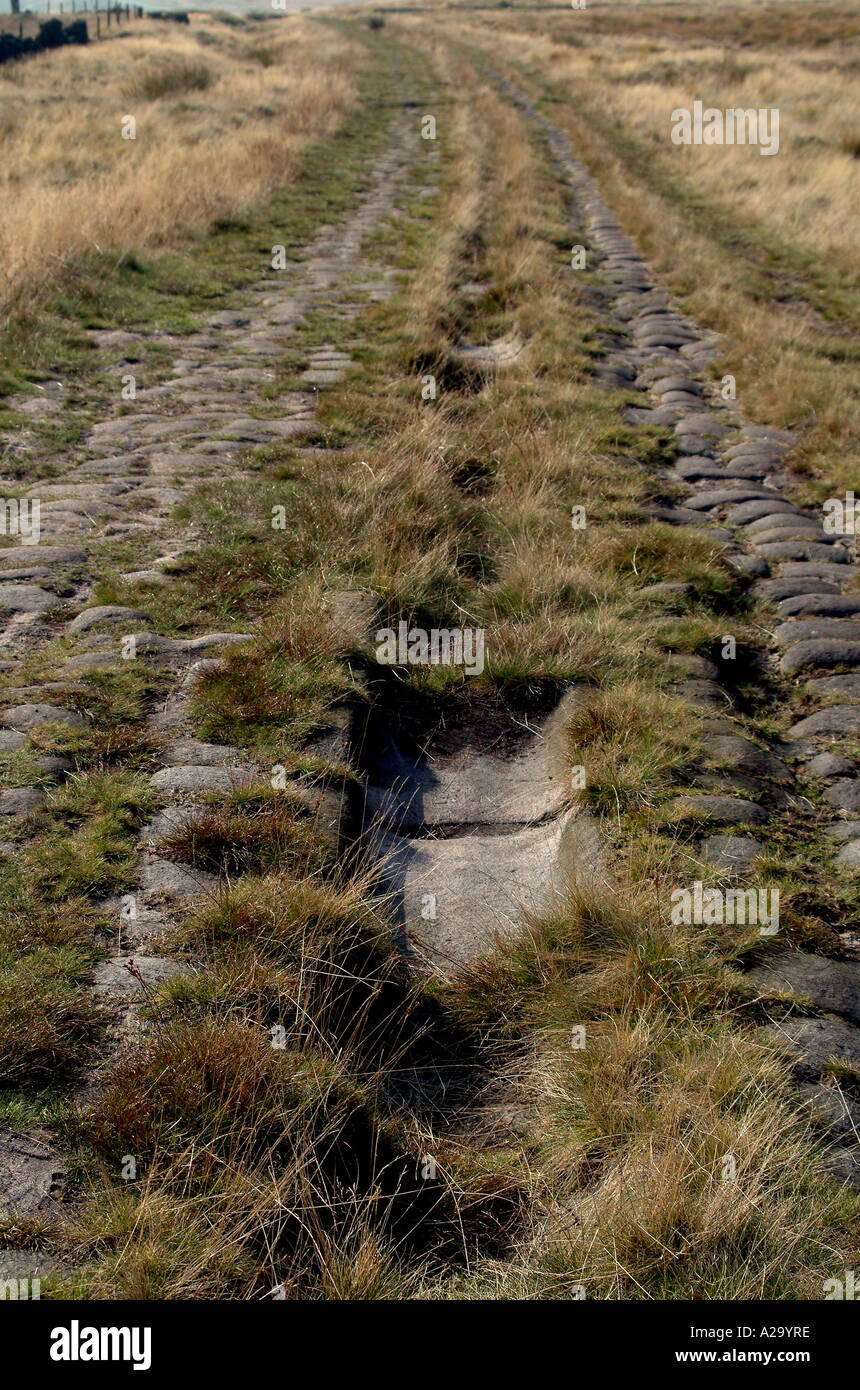 Voie romaine à Blackstone Edge Banque D'Images