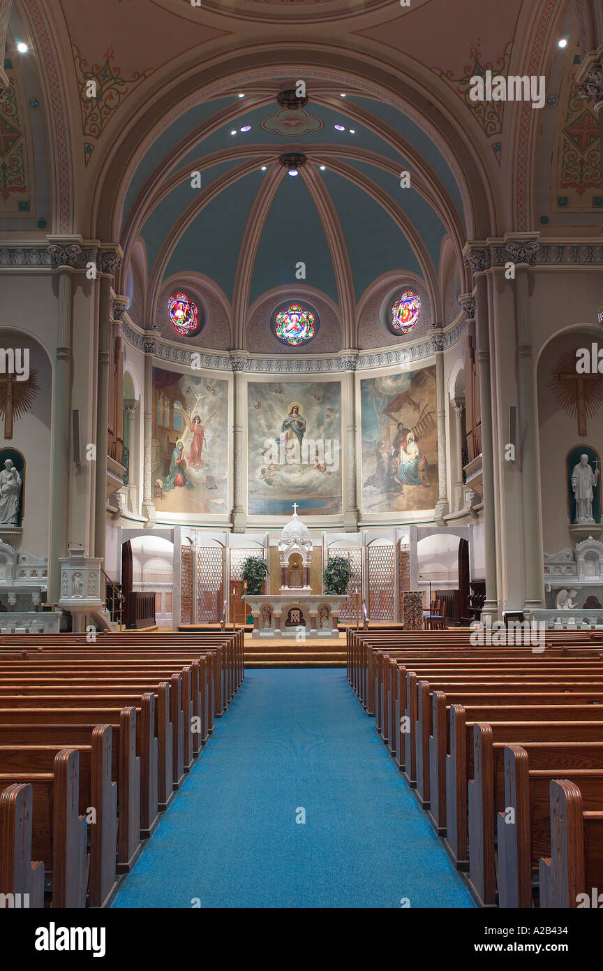 Sanctuaire de l'église de la Médaille Miraculeuse de Philadelphie, en Pennsylvanie, USA Banque D'Images