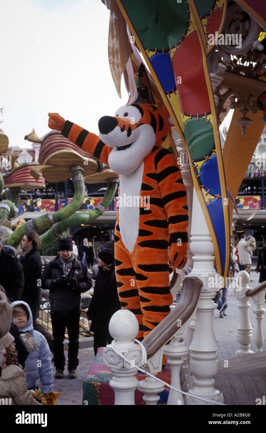 Tigger à Disneyland Paris Banque D'Images