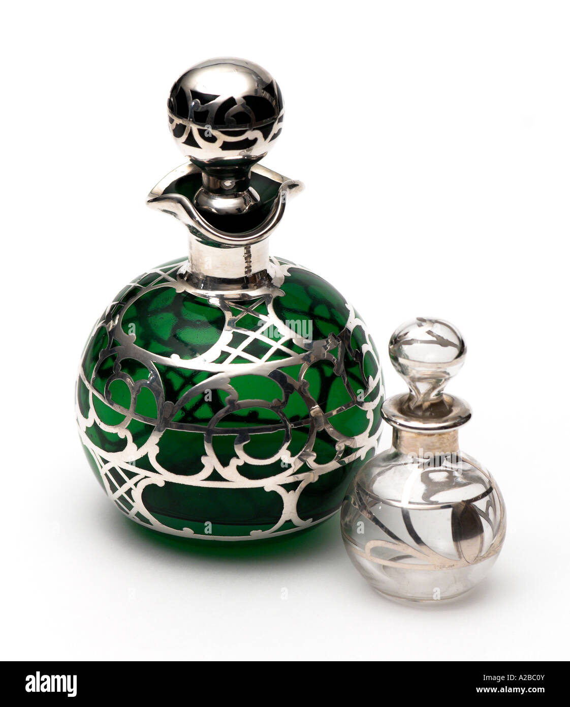 Flacon de parfum Vintage Collection début du xxe siècle Banque D'Images