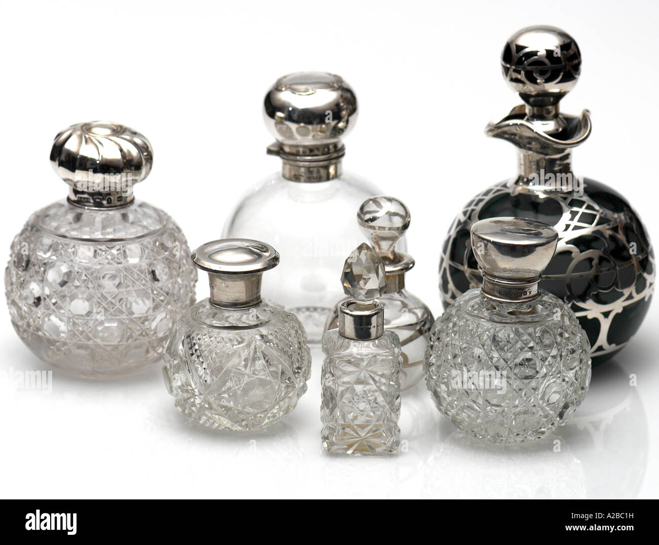 Flacon de parfum Vintage Collection début du xxe siècle Banque D'Images