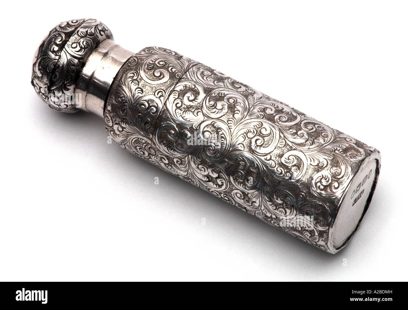 Flacon de parfum en argent 1884 Banque D'Images