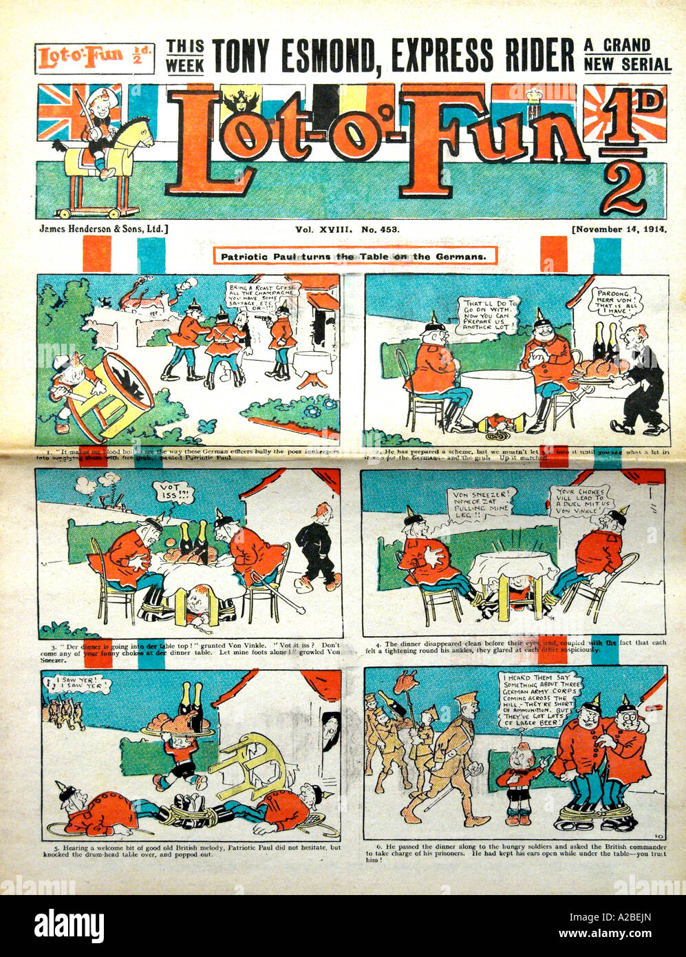 Lot O' Fun comic 1914 EDITORIAL UTILISEZ UNIQUEMENT Banque D'Images