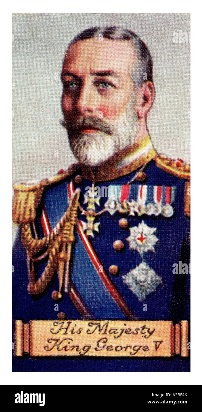 Le roi George V Maison de Windsor EDITORIAL UTILISEZ UNIQUEMENT Banque D'Images