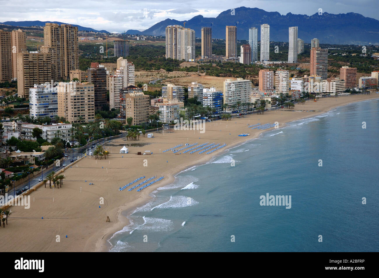 Mer Benidorm Alicante Alacant Comunitat Valencia Comunidad Valenciana Espagne Costa Blanca Espagne España Europe Banque D'Images