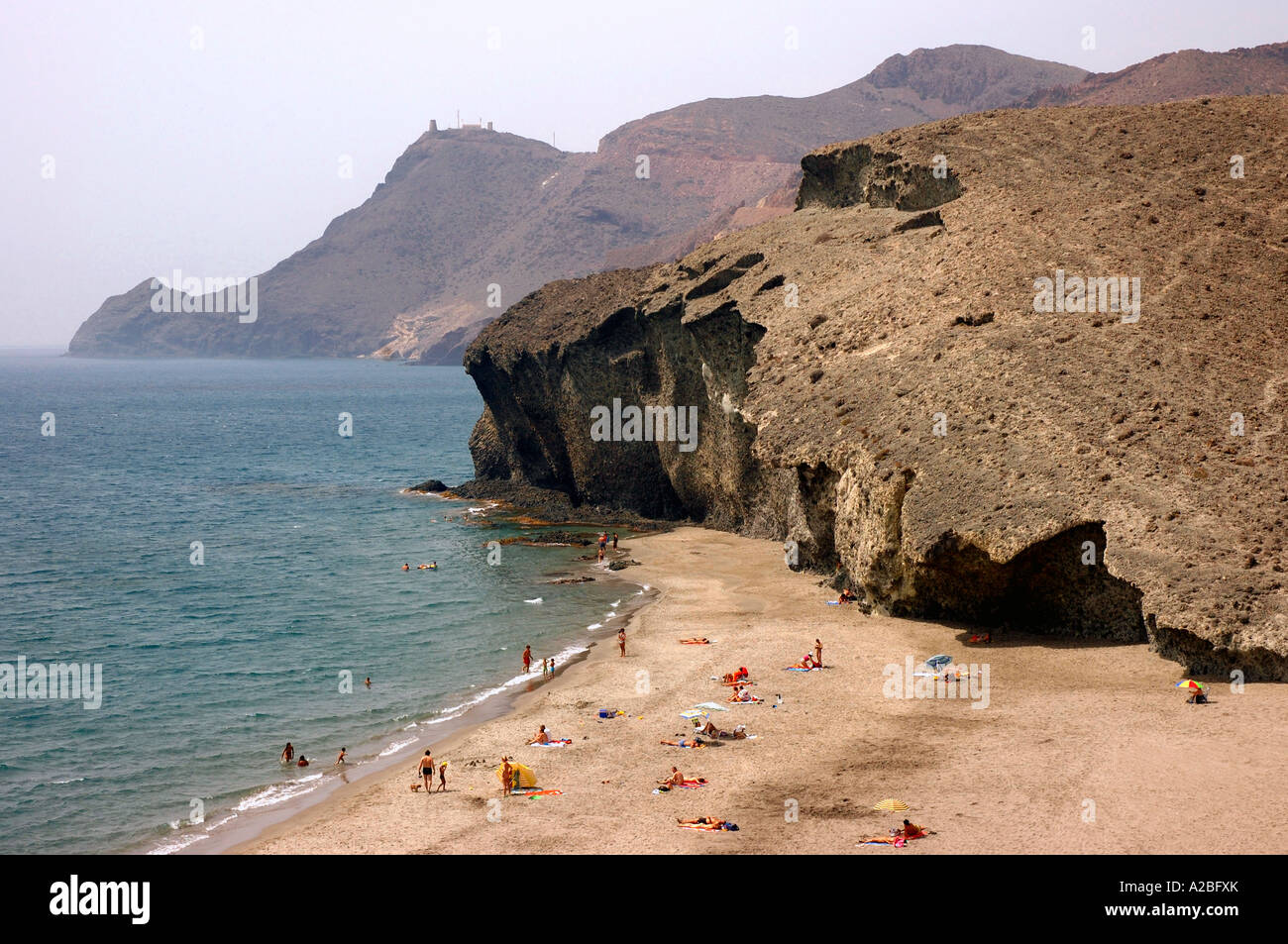 Vue Panoramique Mer Plage Playa De Monsul Nijar San José
