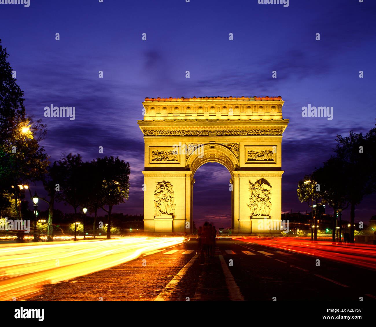 Arc de Triomphe, Paris, France Banque D'Images