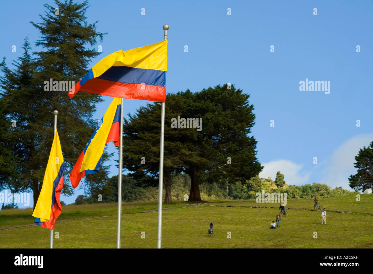 Drapeaux colombiens, Puente Boyacá, Colombie, Amérique du Sud Banque D'Images