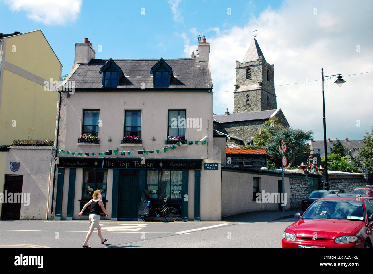 Une scène de rue à Kinsale Co Cork Banque D'Images