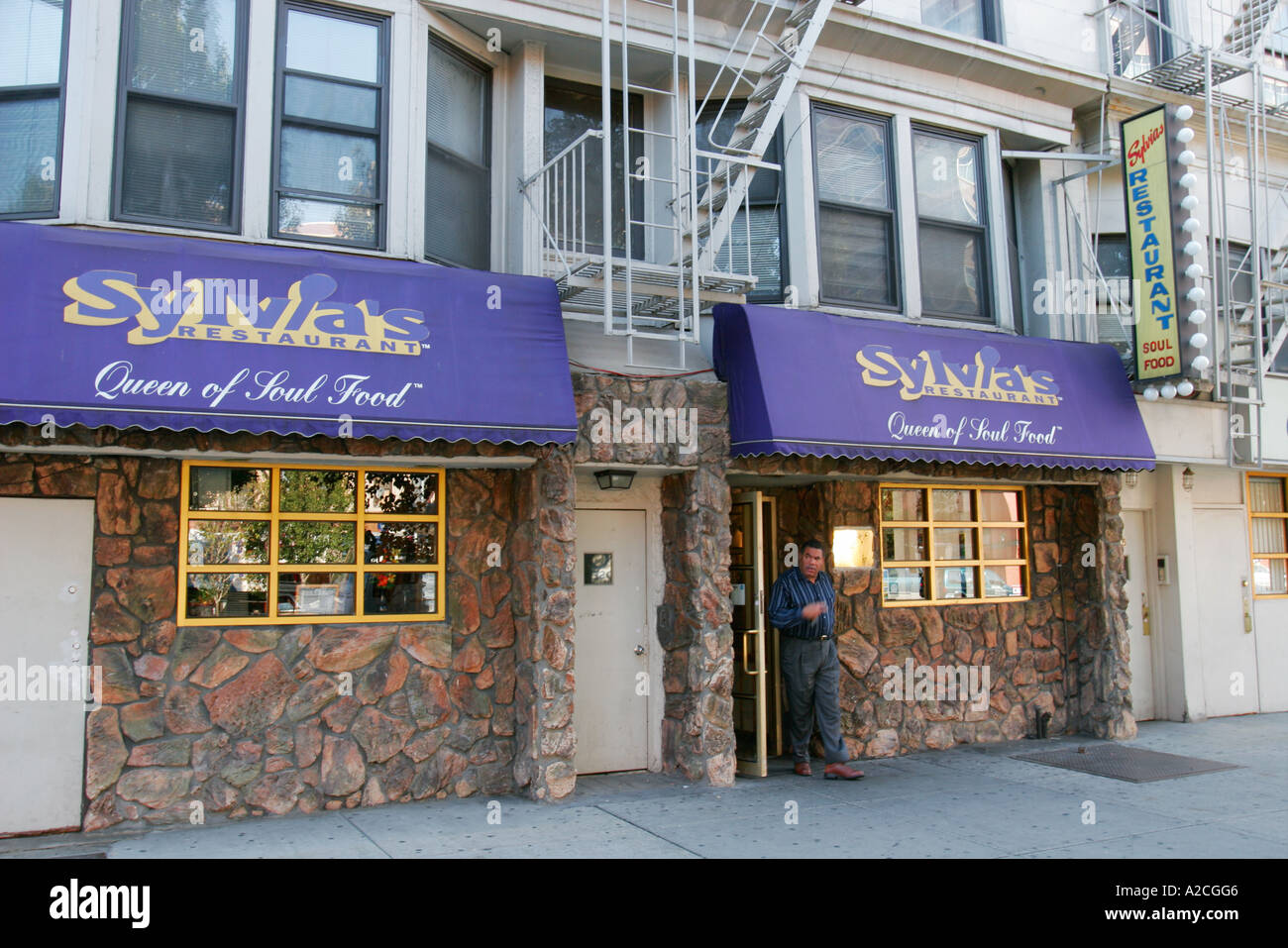 Sylvia s Restaurant Lenox Avenue Harlem Manhattan New York Banque D'Images