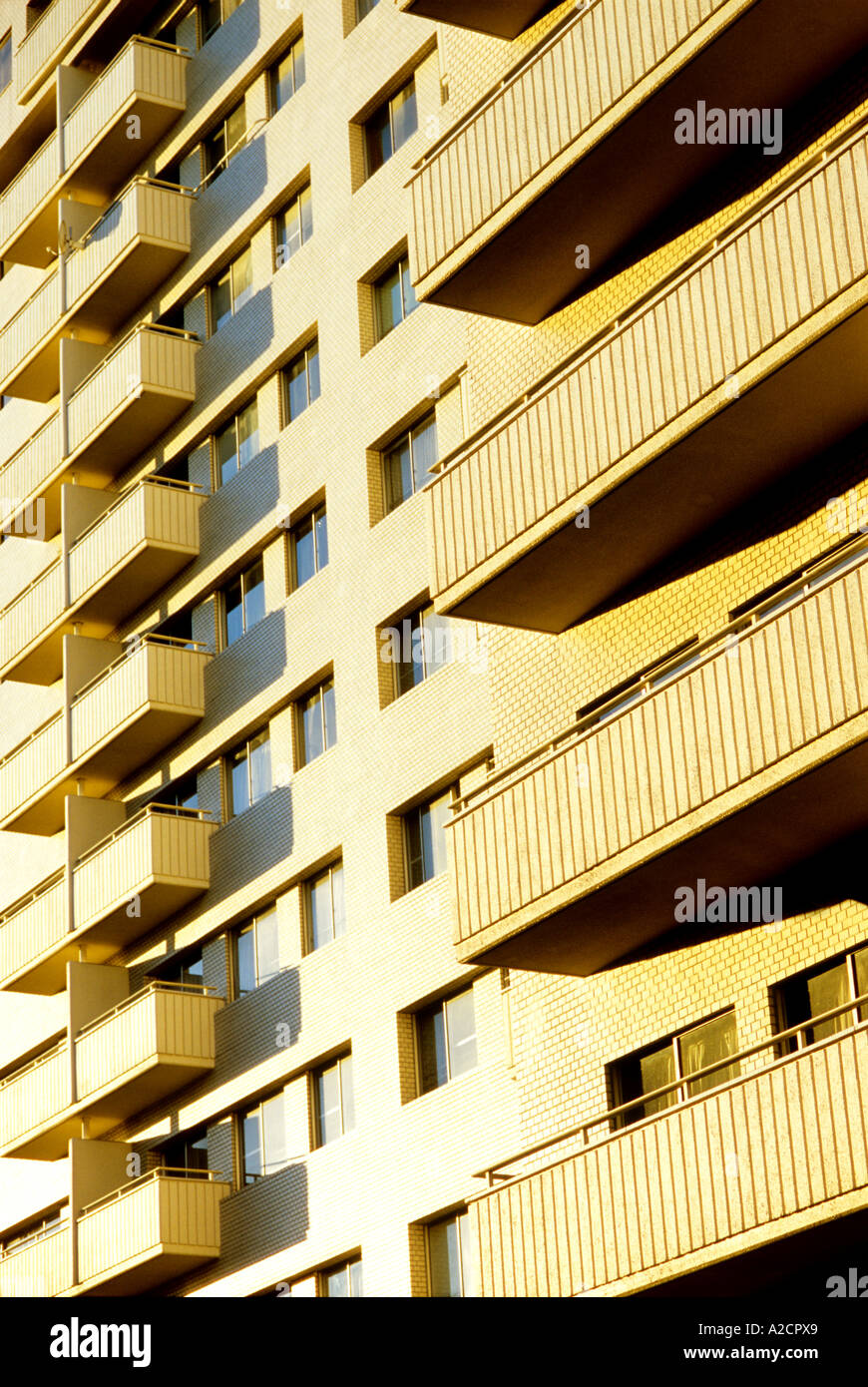 Bloc appartement soleil au Japon Banque D'Images