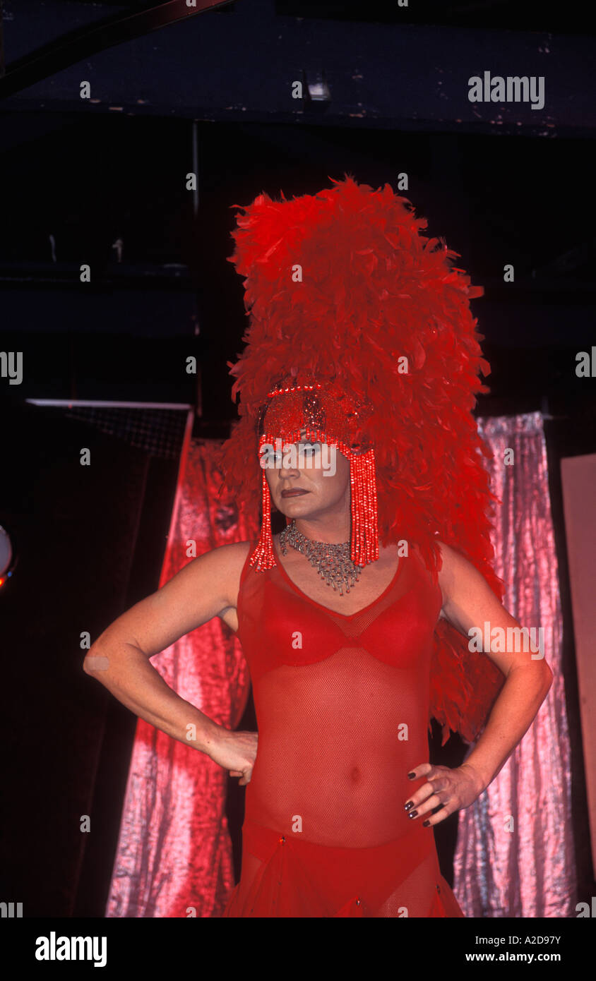Émincer show de drag a Broadway Cape Town Afrique du Sud Banque D'Images