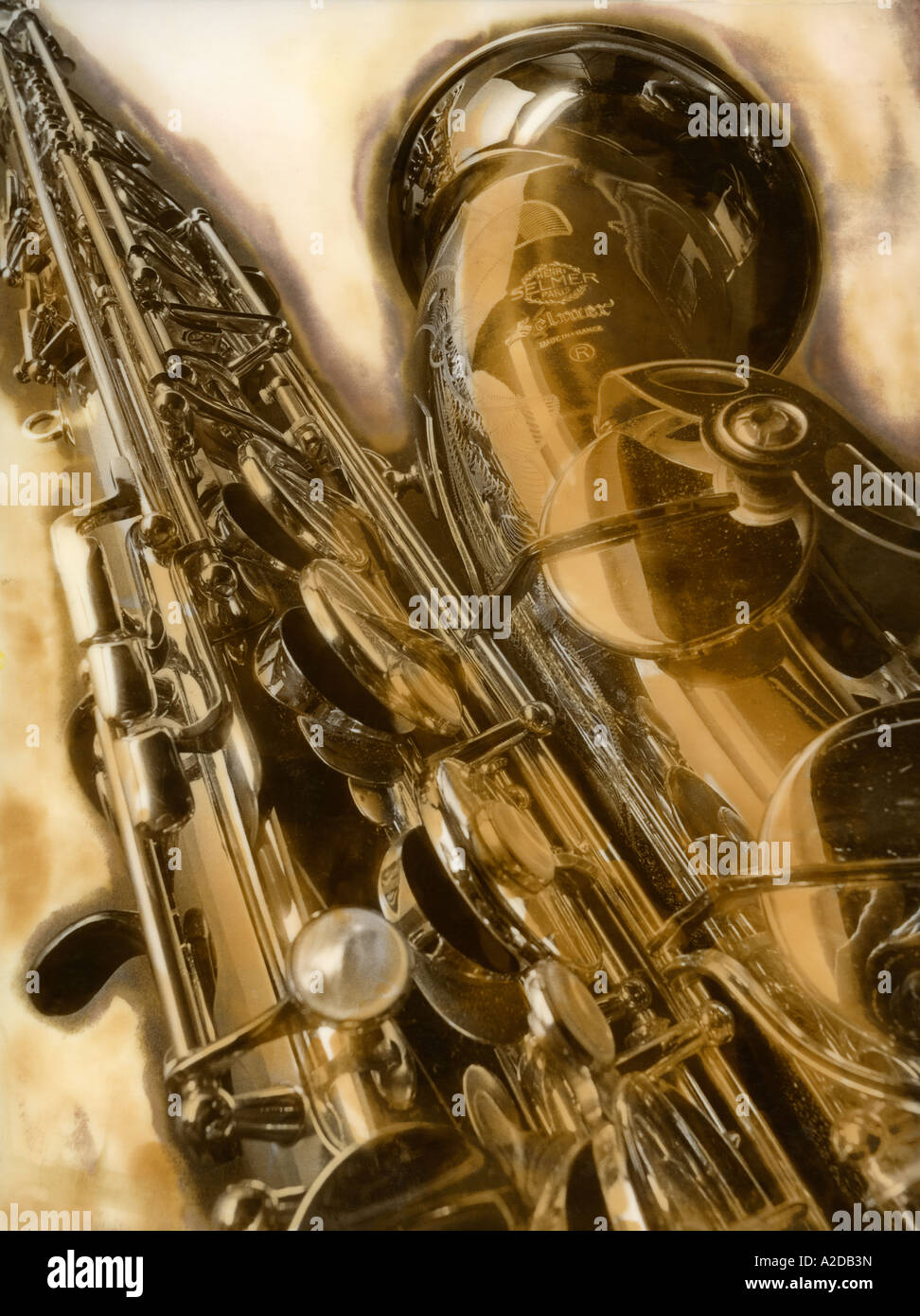 Encore saxophone-vie close-up Banque D'Images